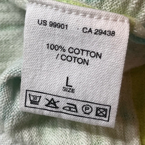 Mansted White Blue Lime Green GALINA knit Sweater Tunic Pullover Cotton Preppy L - Picture 3 of 16